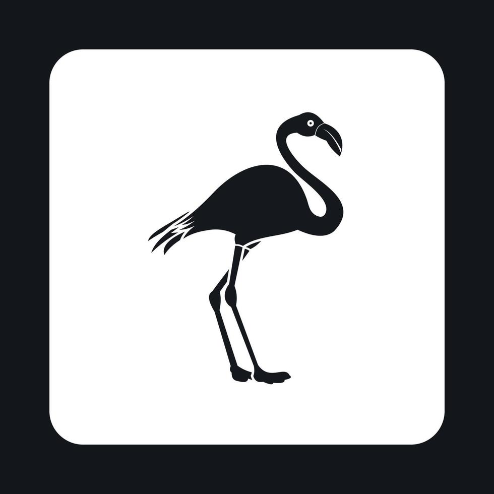 Flamingo icon, simple style vector