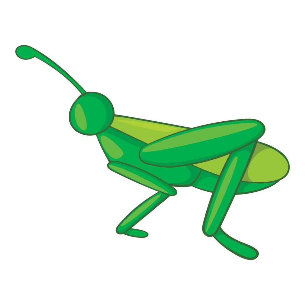 Grasshopper icon, cartoon style vector