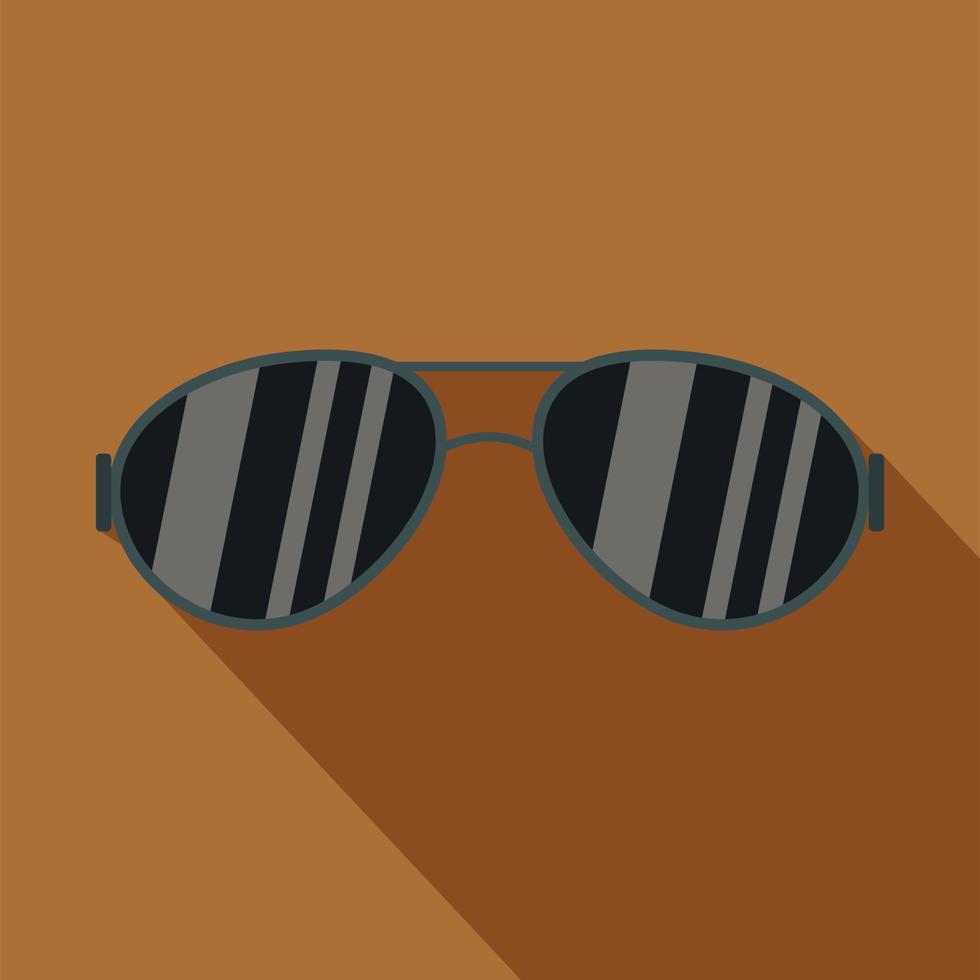 Dark glasses icon, flat style vector