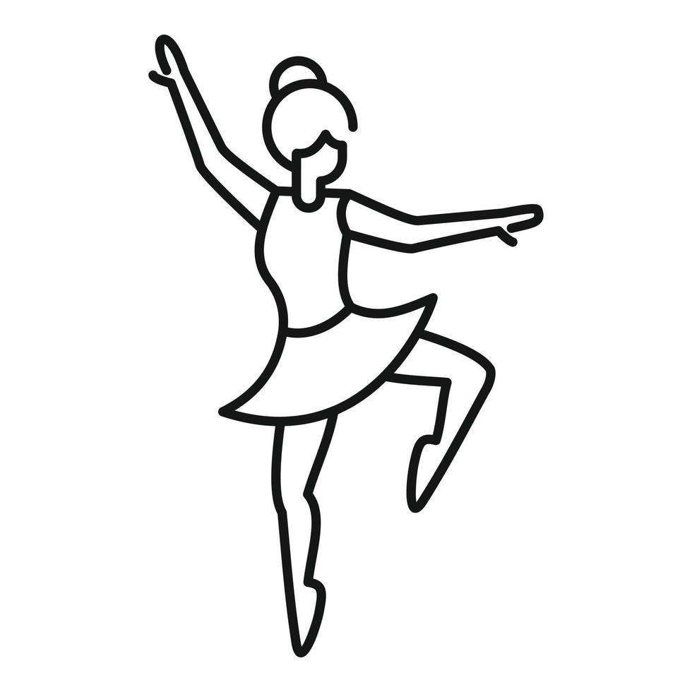 Ballerina stage icon outline vector. Ballet dancer vector