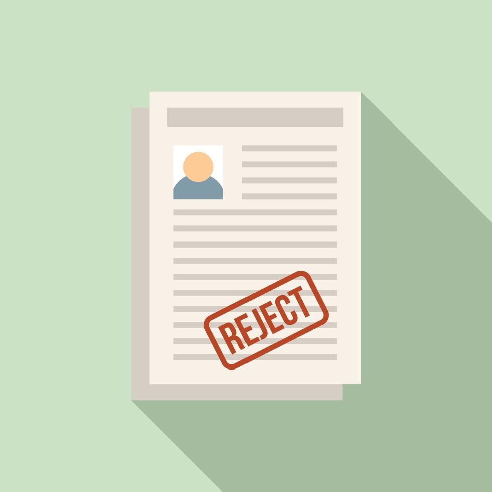 Illegal immigrant papers icon, flat style vector