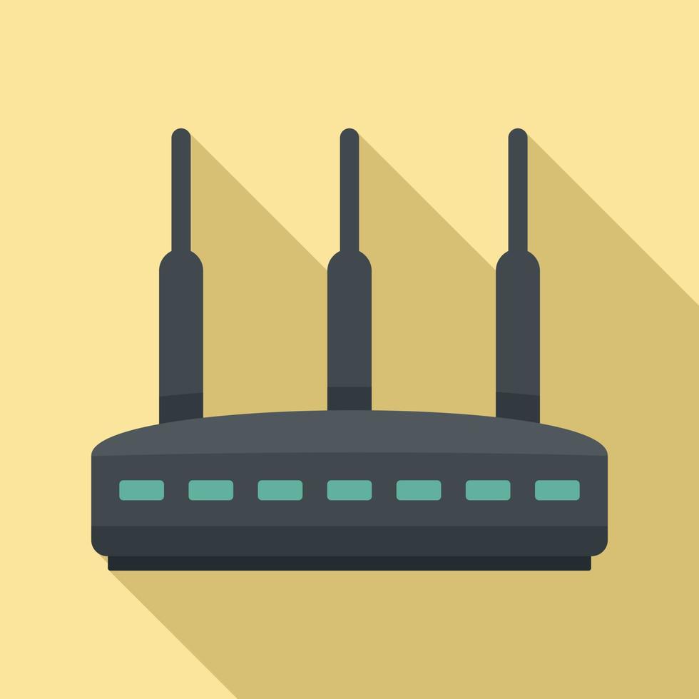 Modern router icon, flat style vector