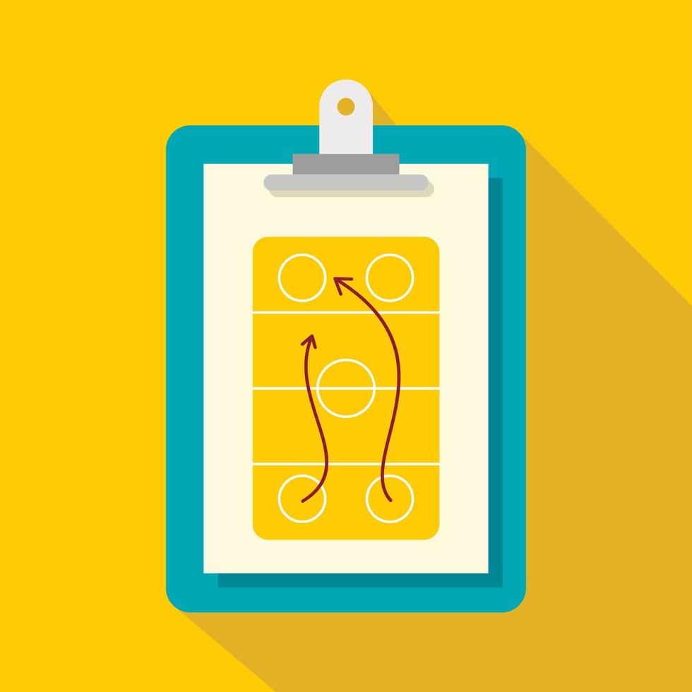 Hockey strategy icon, flat style vector