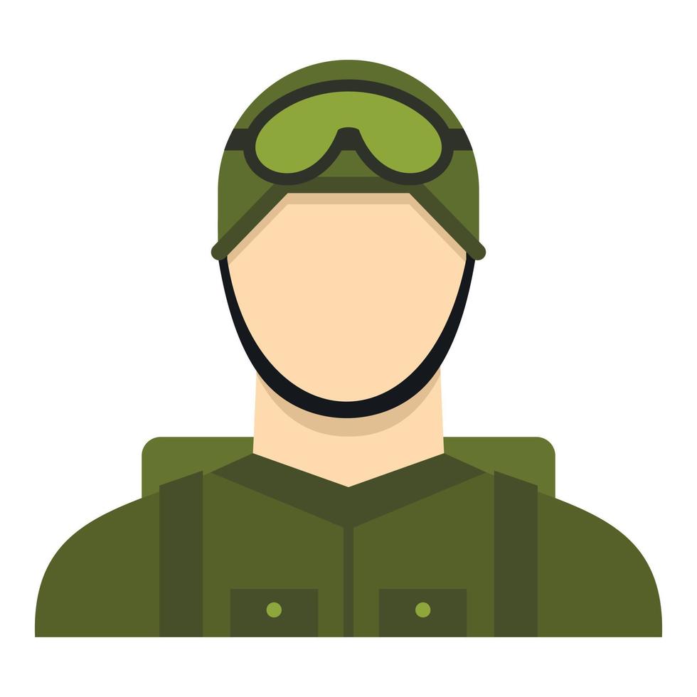 icono de paracaidista militar, estilo plano vector