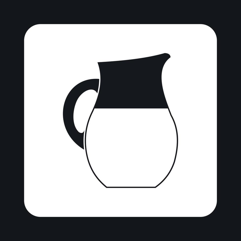 Jug of milk icon, simple style vector