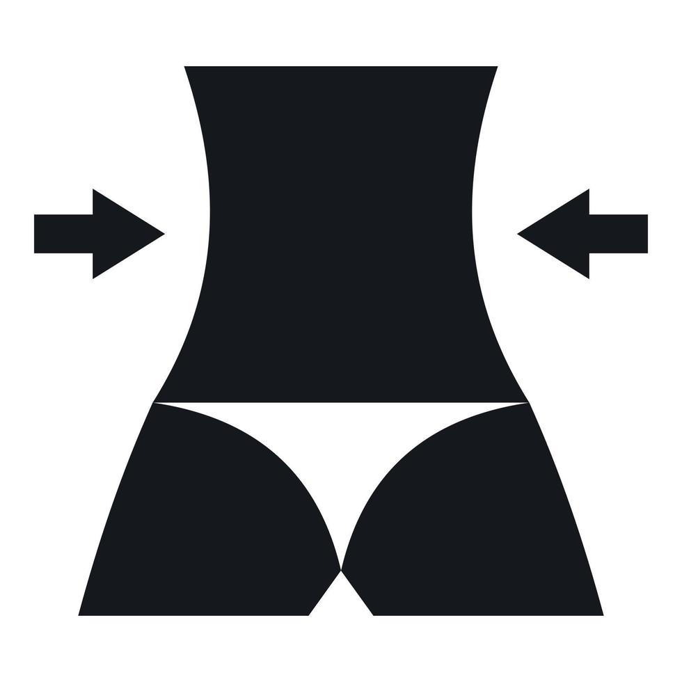 Slim body of a woman icon, simple style vector