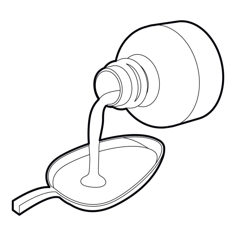 Medical syrup icon, outline style vector