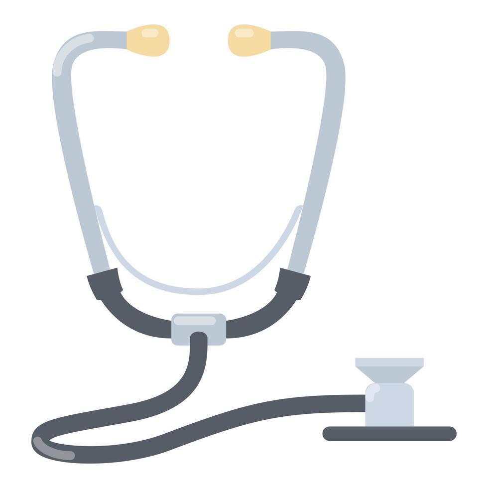 Stethoscope icon, flat style vector