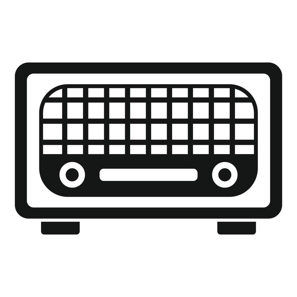 Old radio icon, simple style vector