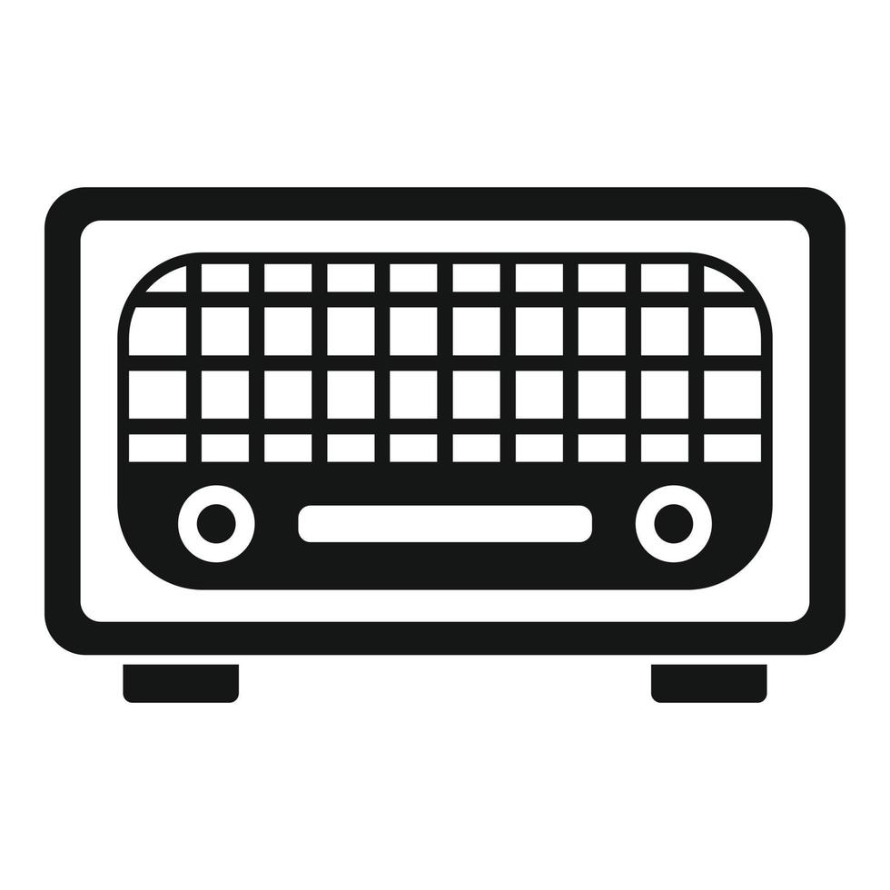 viejo icono de radio, estilo simple vector