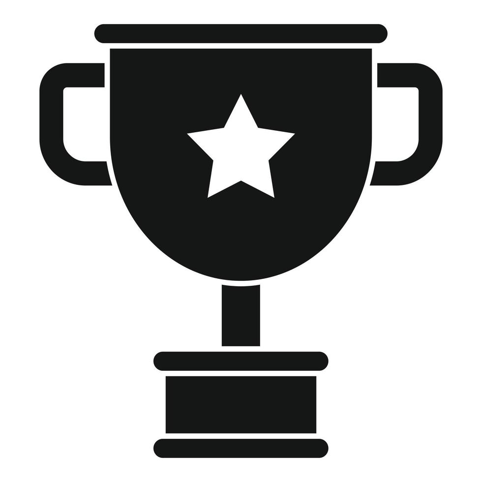 Attestation cup icon, simple style vector