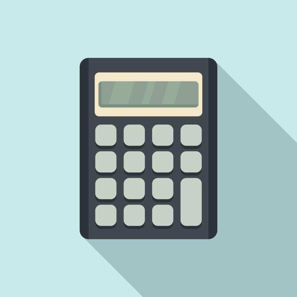 Accounting calculator icon, flat style vector