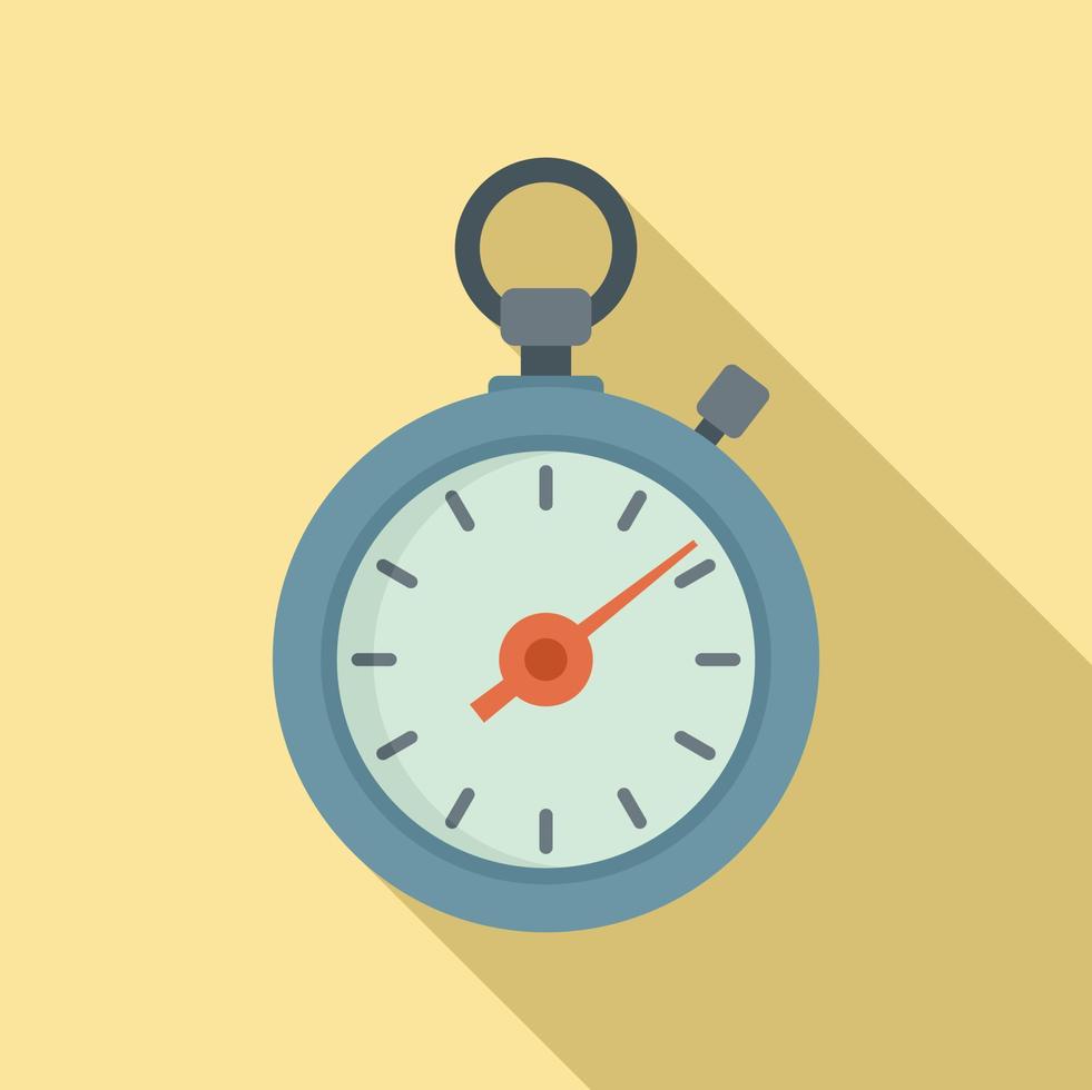 Sport stopwatch icon, flat style vector