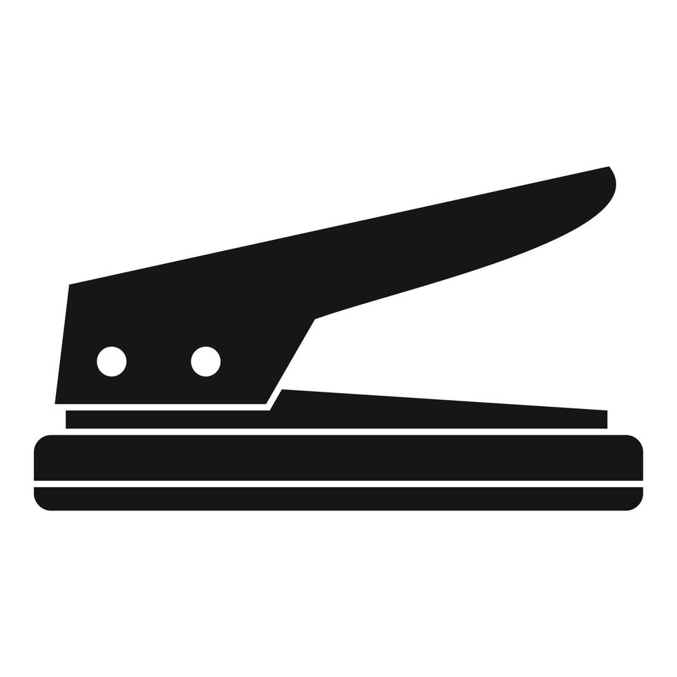 Hole punch icon, simple style vector