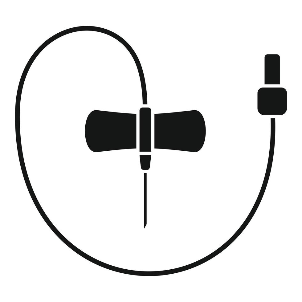 Butterfly catheter icon, simple style vector
