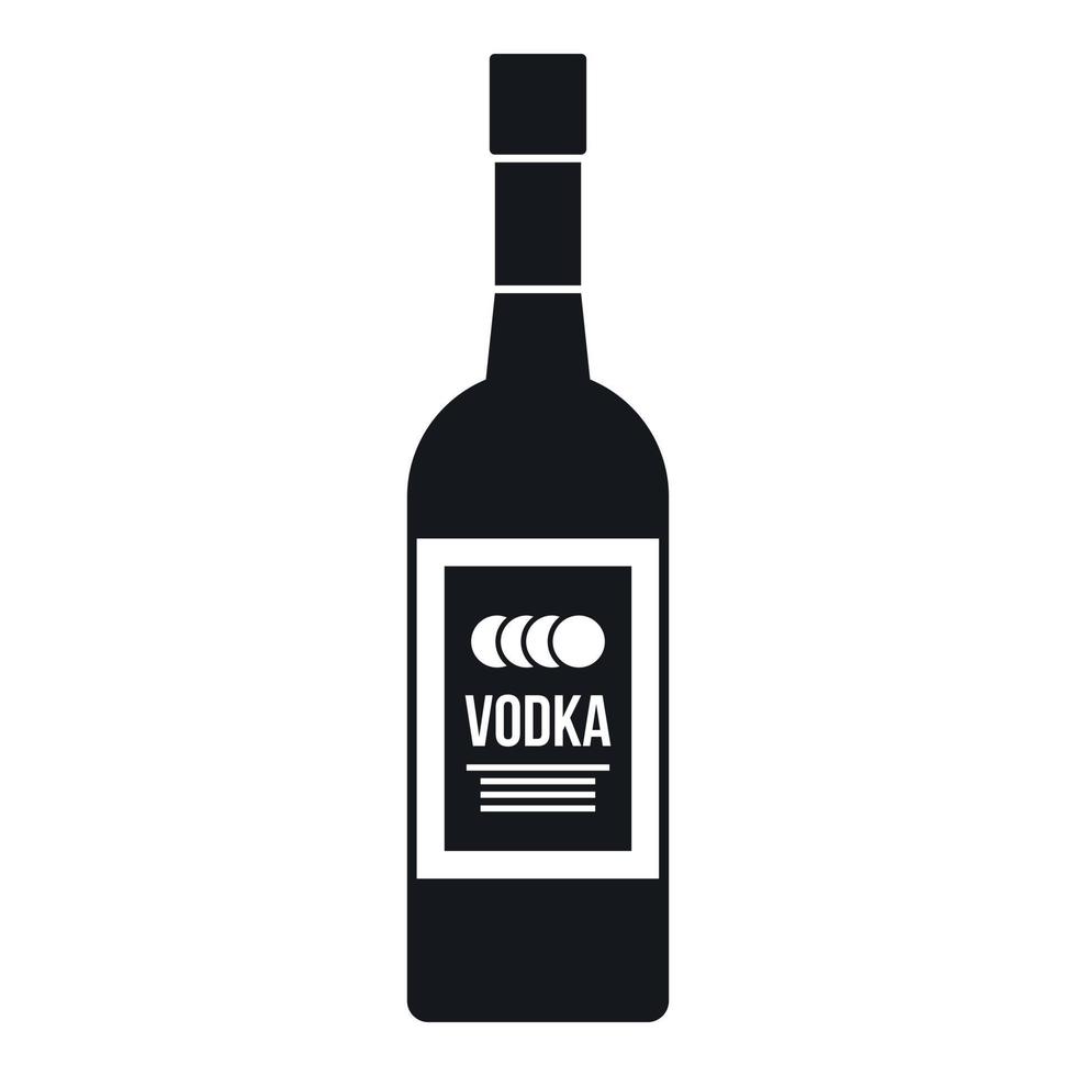 icono de botella de vodka, estilo simple vector