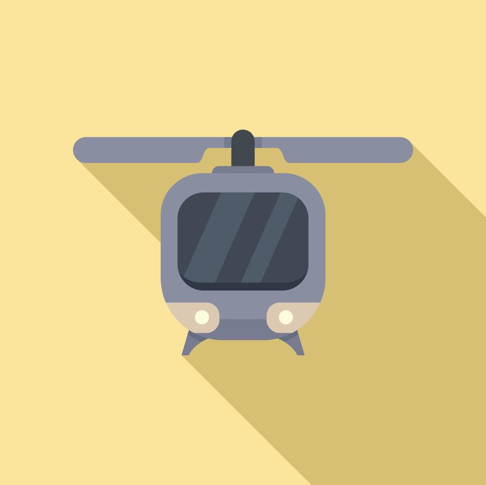 Unmanned taxi icon, flat style vector