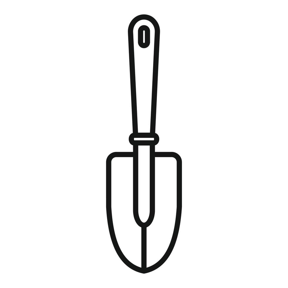 Garden handle shovel icon, outline style vector