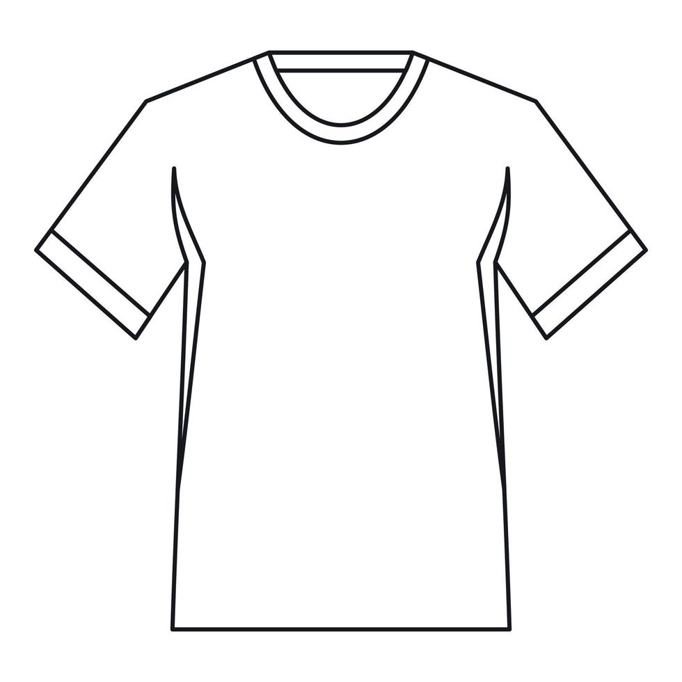 icono de camiseta de tenis de hombre, estilo de esquema vector