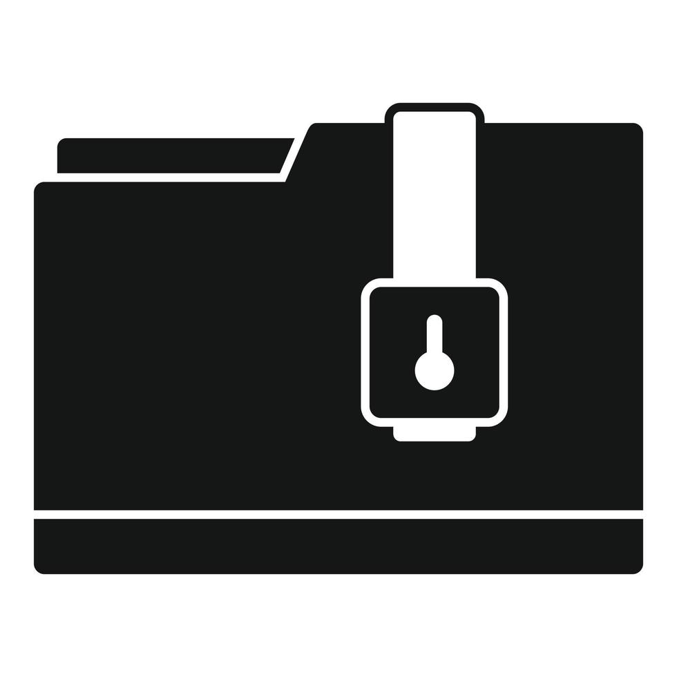 Folder storage documents icon, simple style vector