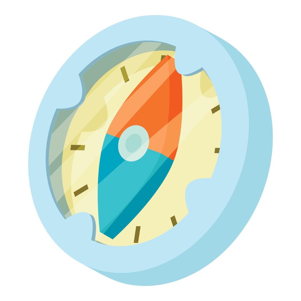 Compass icon, isometric style vector