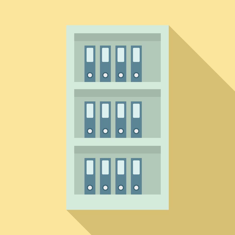 Folder office furniture icon, flat style vector