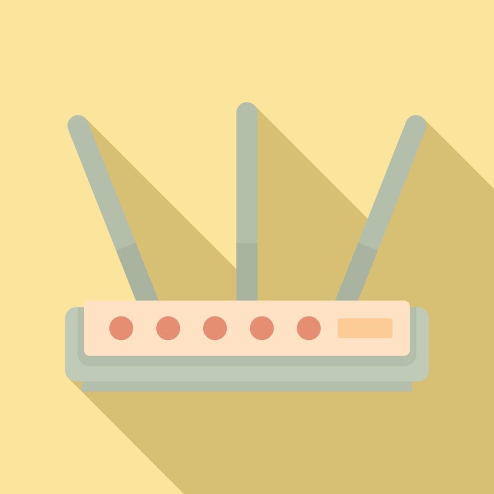 Internet router icon, flat style vector