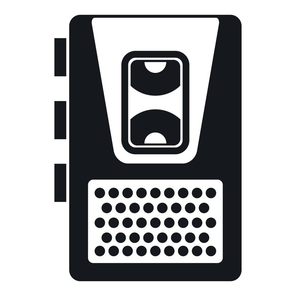 Dictaphone icon, simple style vector