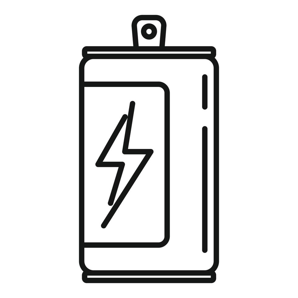 Energy drink icon, outline style vector
