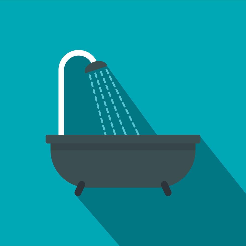 Shower icon, flat style vector