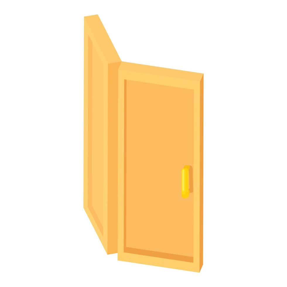 Door icon, cartoon style vector
