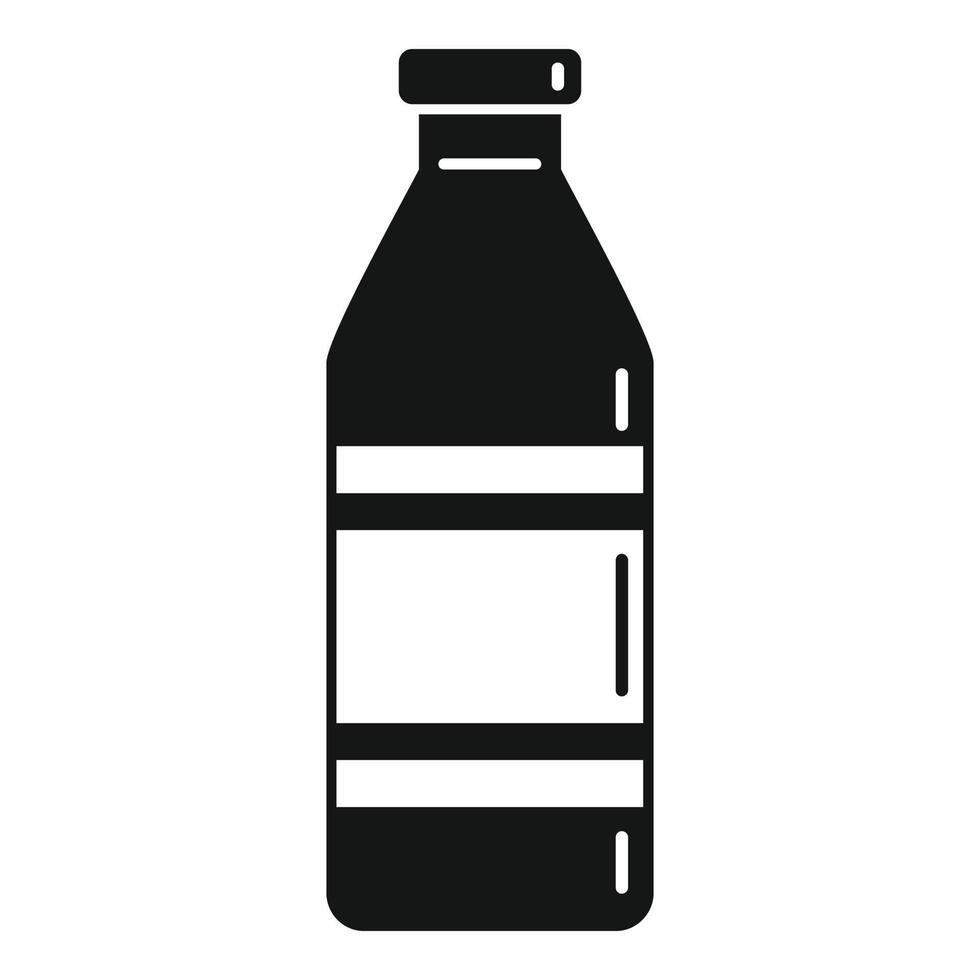 Milk bottle icon, simple style vector