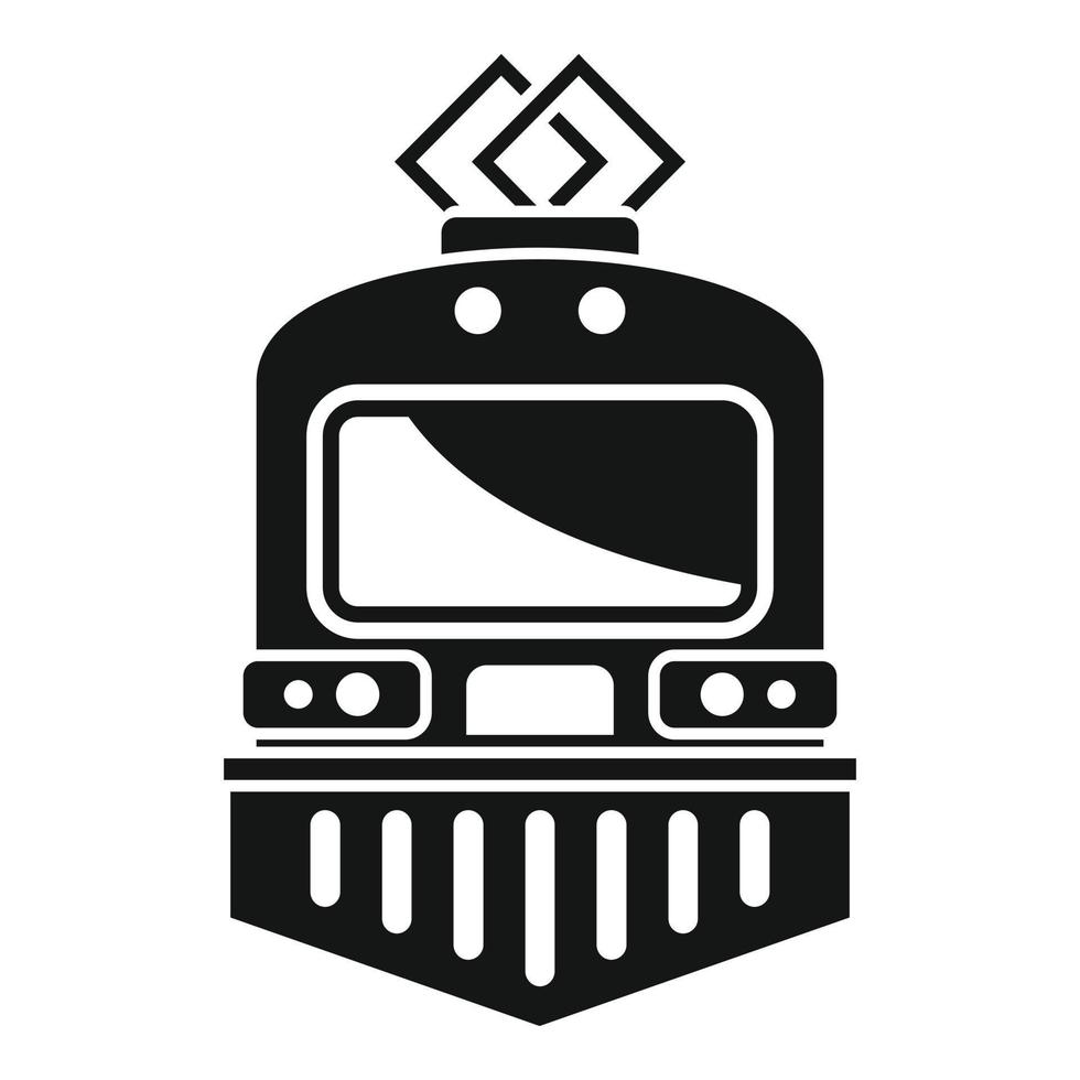 Urban electric train icon, simple style vector