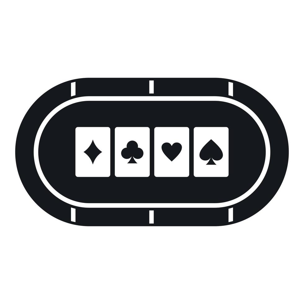 Poker table icon, simple style vector