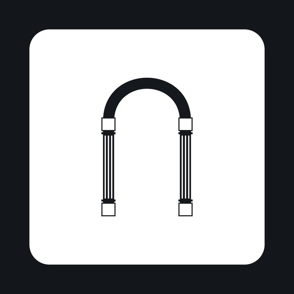 Iron arch icon, simple style vector