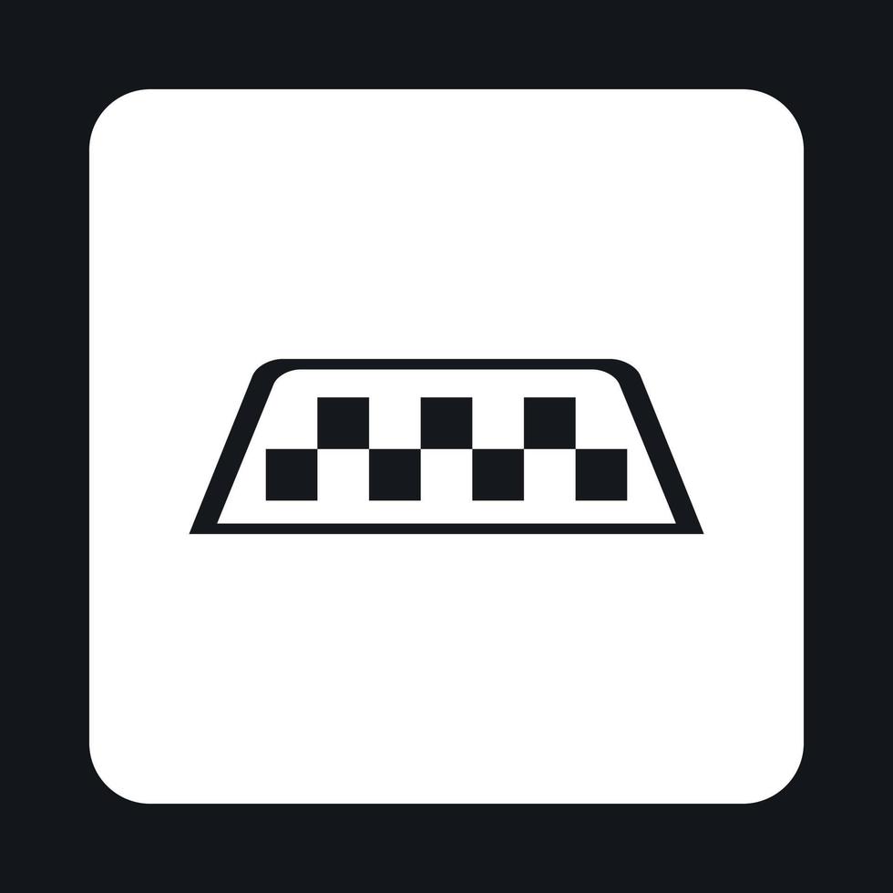 Checker taxi icon, simple style vector