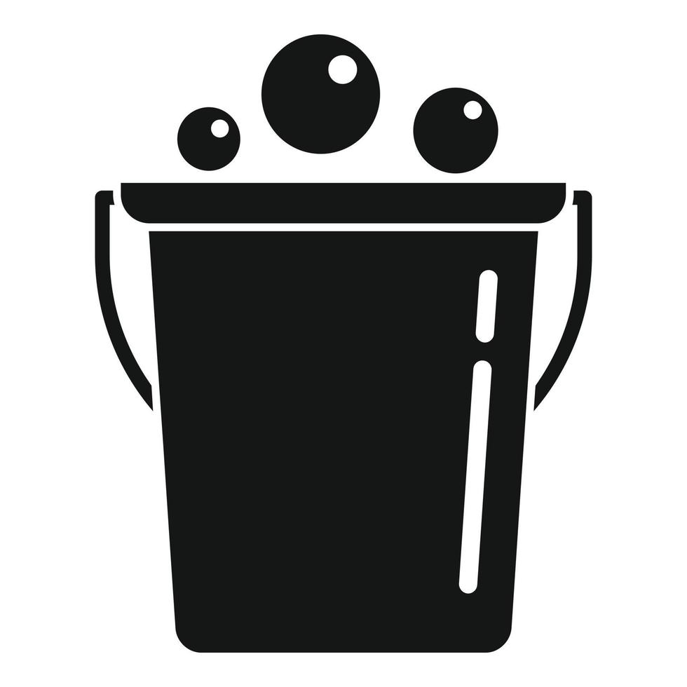 Cleaner bucket icon, simple style vector