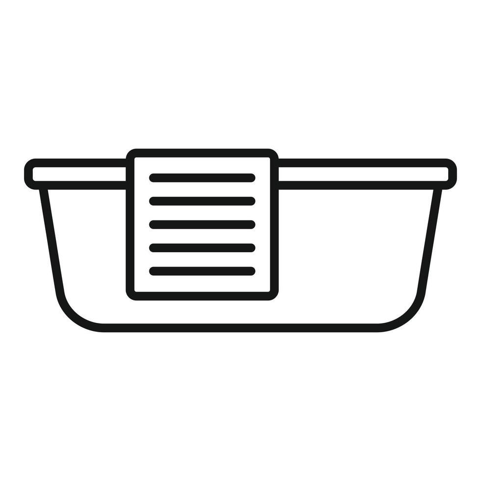 Washing basin icon, outline style vector