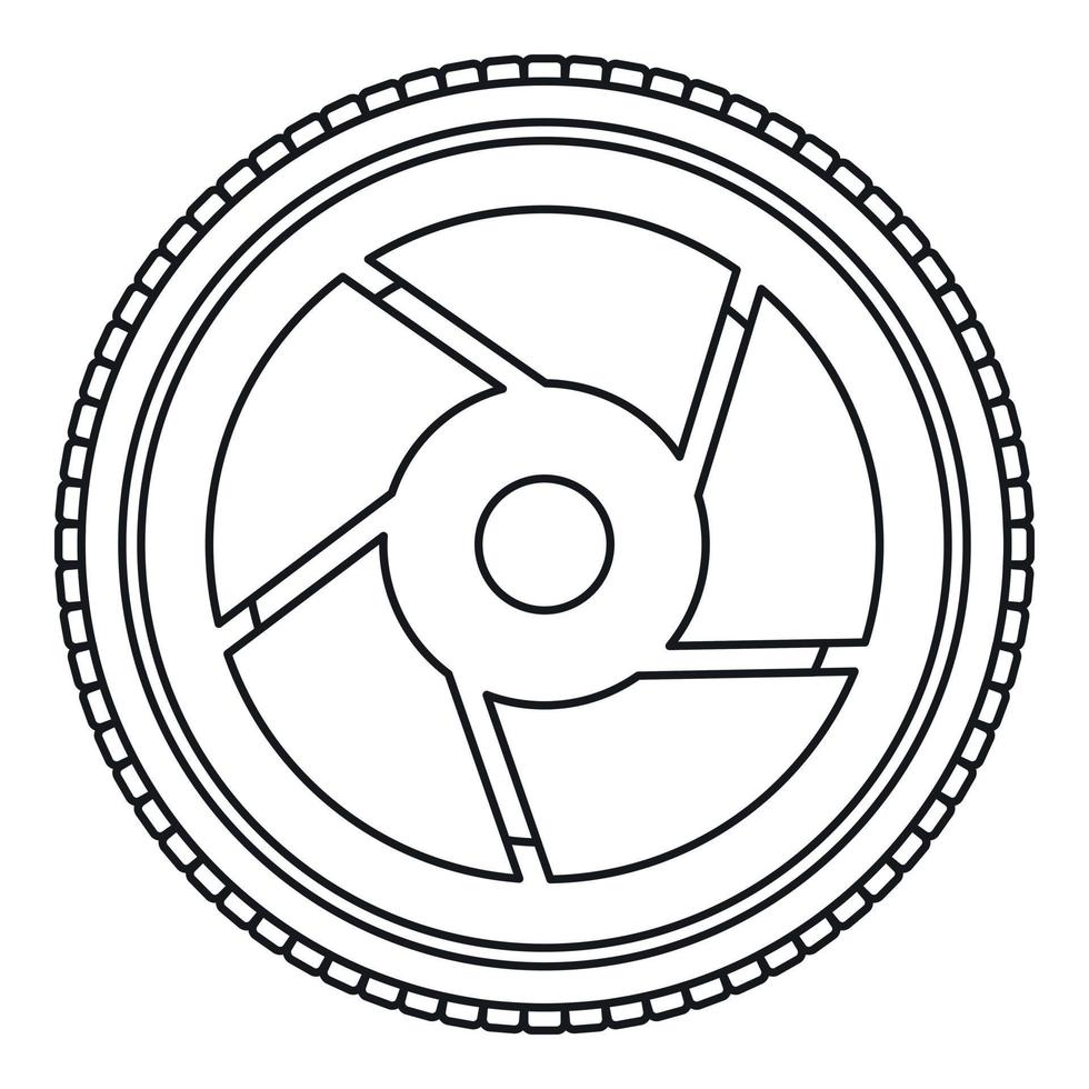 Camera aperture icon, outline style vector