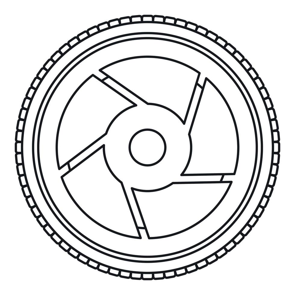 Camera aperture icon, outline style vector