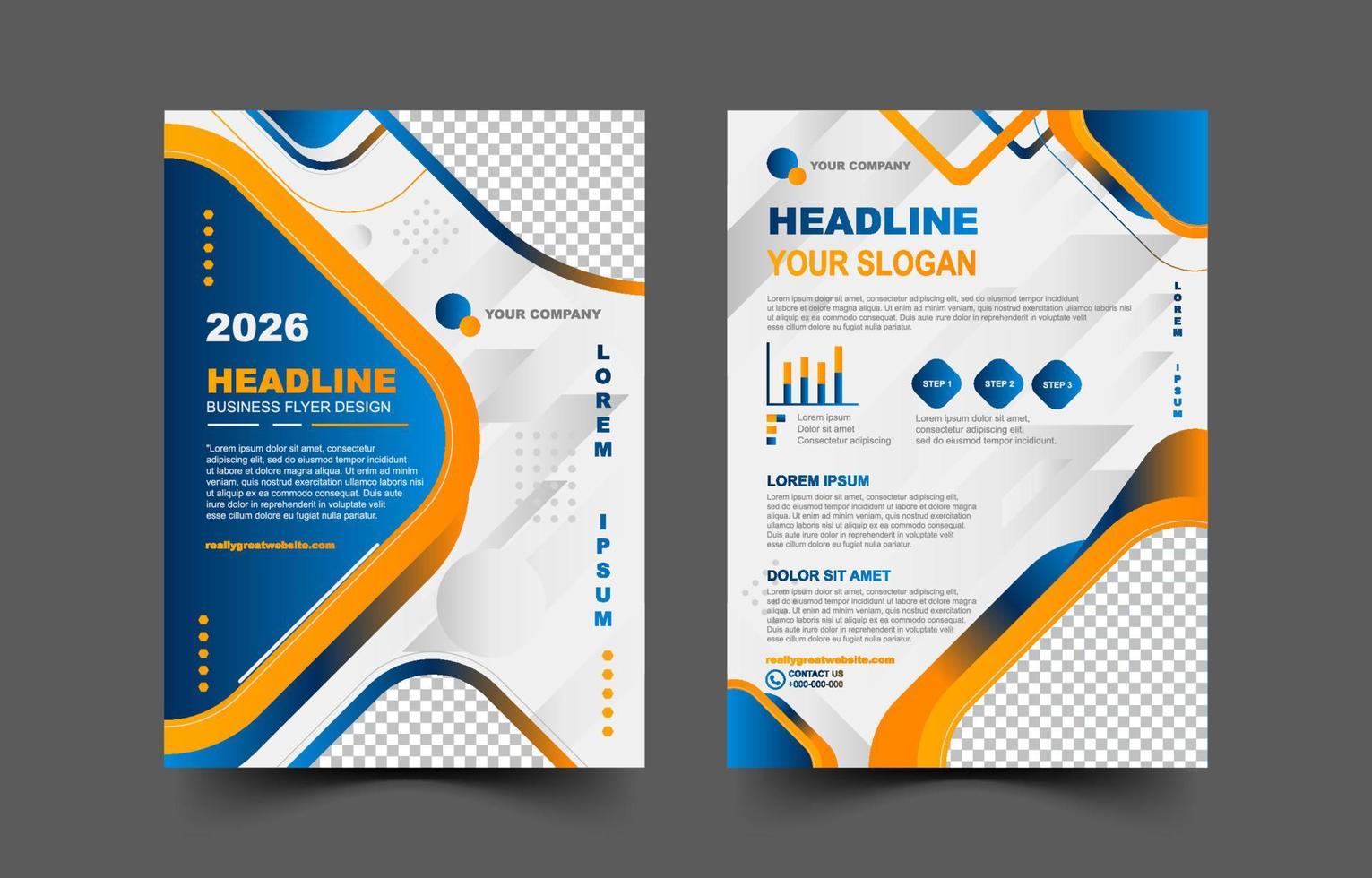 Modern Business Flyer Concept vector