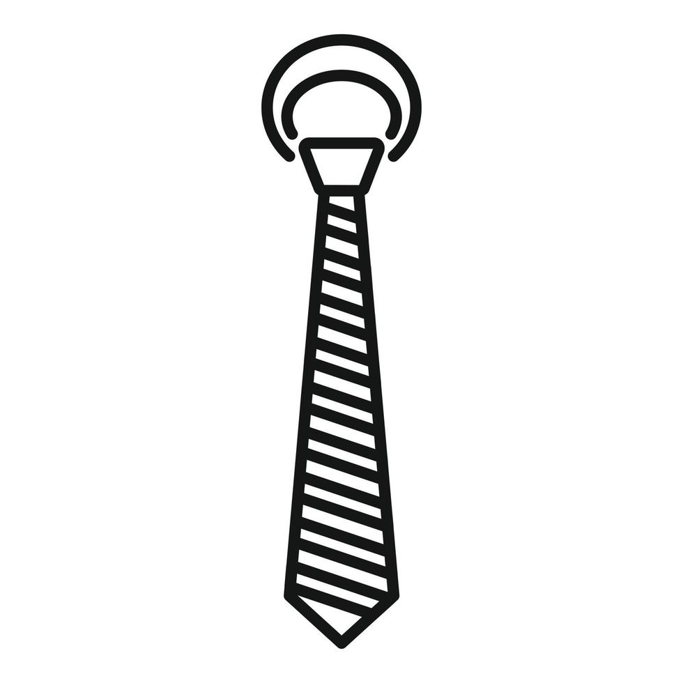 Dry cleaning tie icon, outline style vector