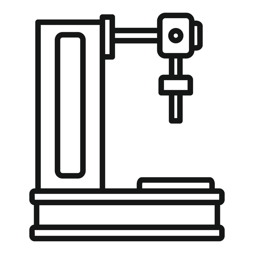 icono de la máquina de fresado, estilo de esquema vector