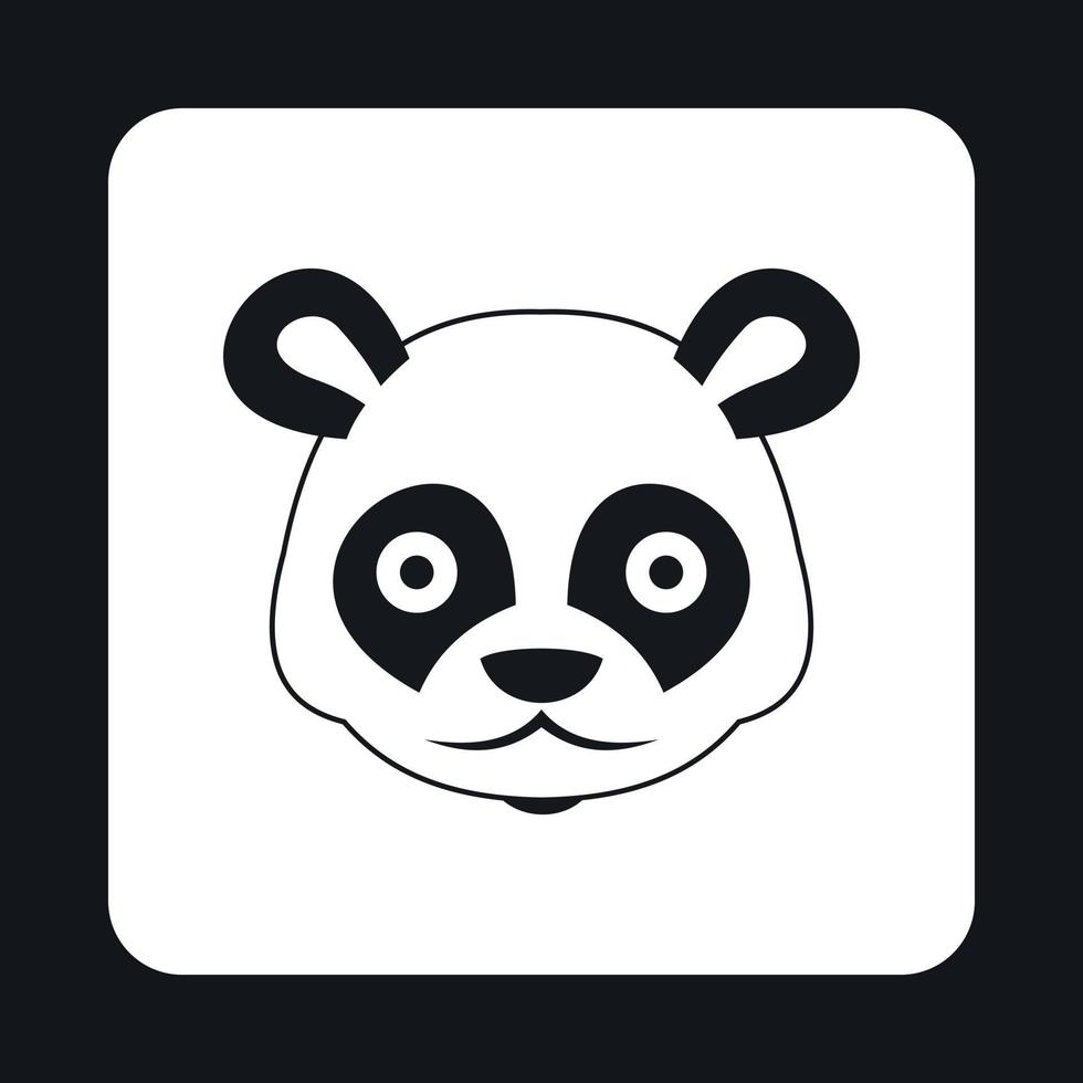 Panda icon, simple style vector