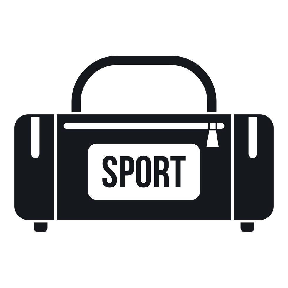 Large sports bag icon, simple style vector