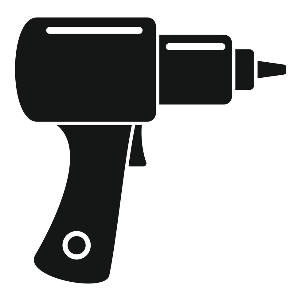 Tire fitting gun icon, simple style vector
