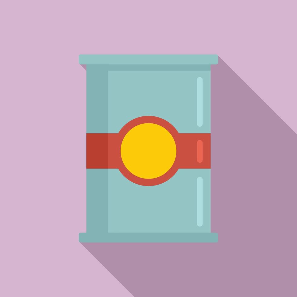 Flour jar icon, flat style vector