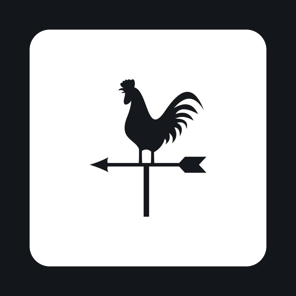 Weather vane icon, simple style vector