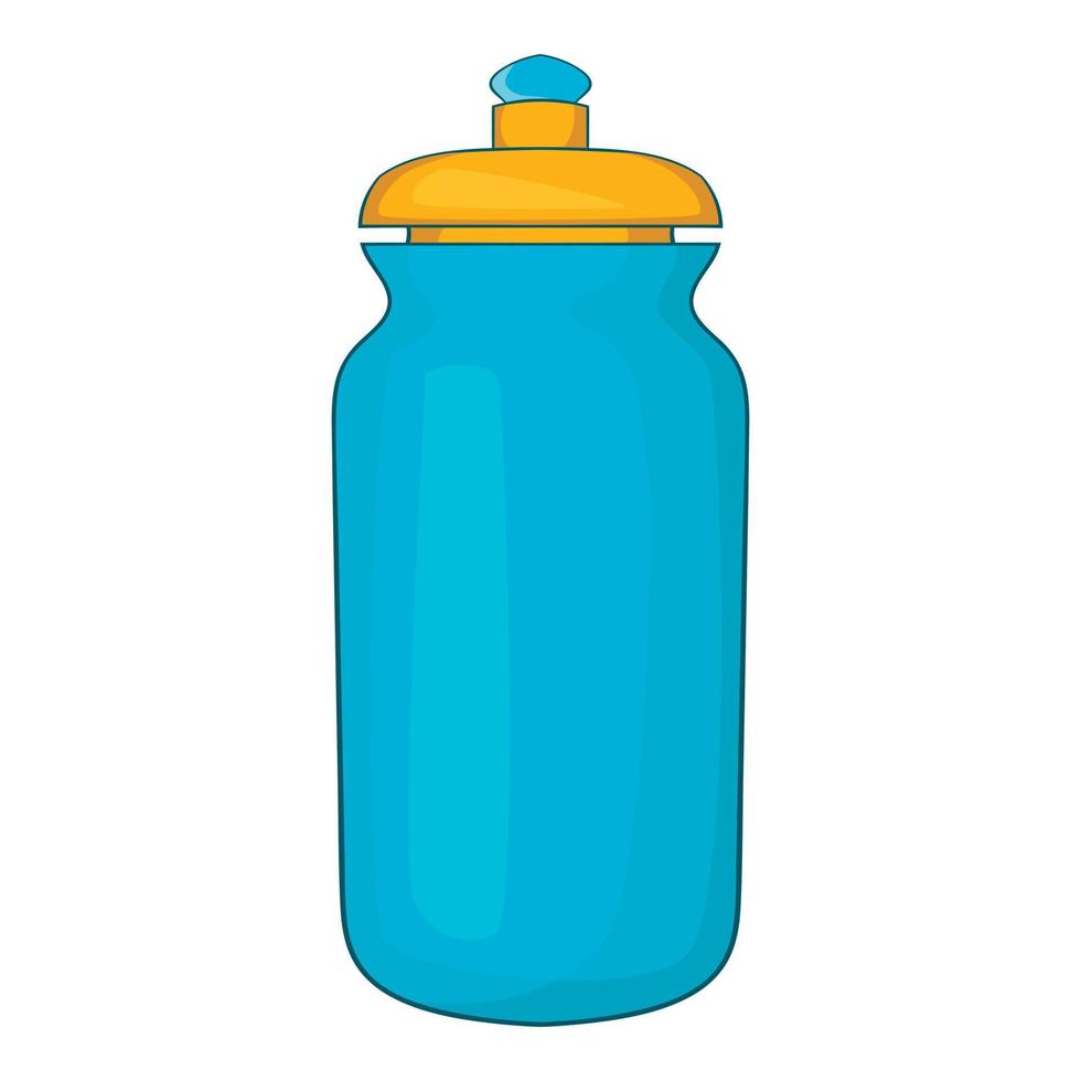 Flask for water icon, cartoon style vector