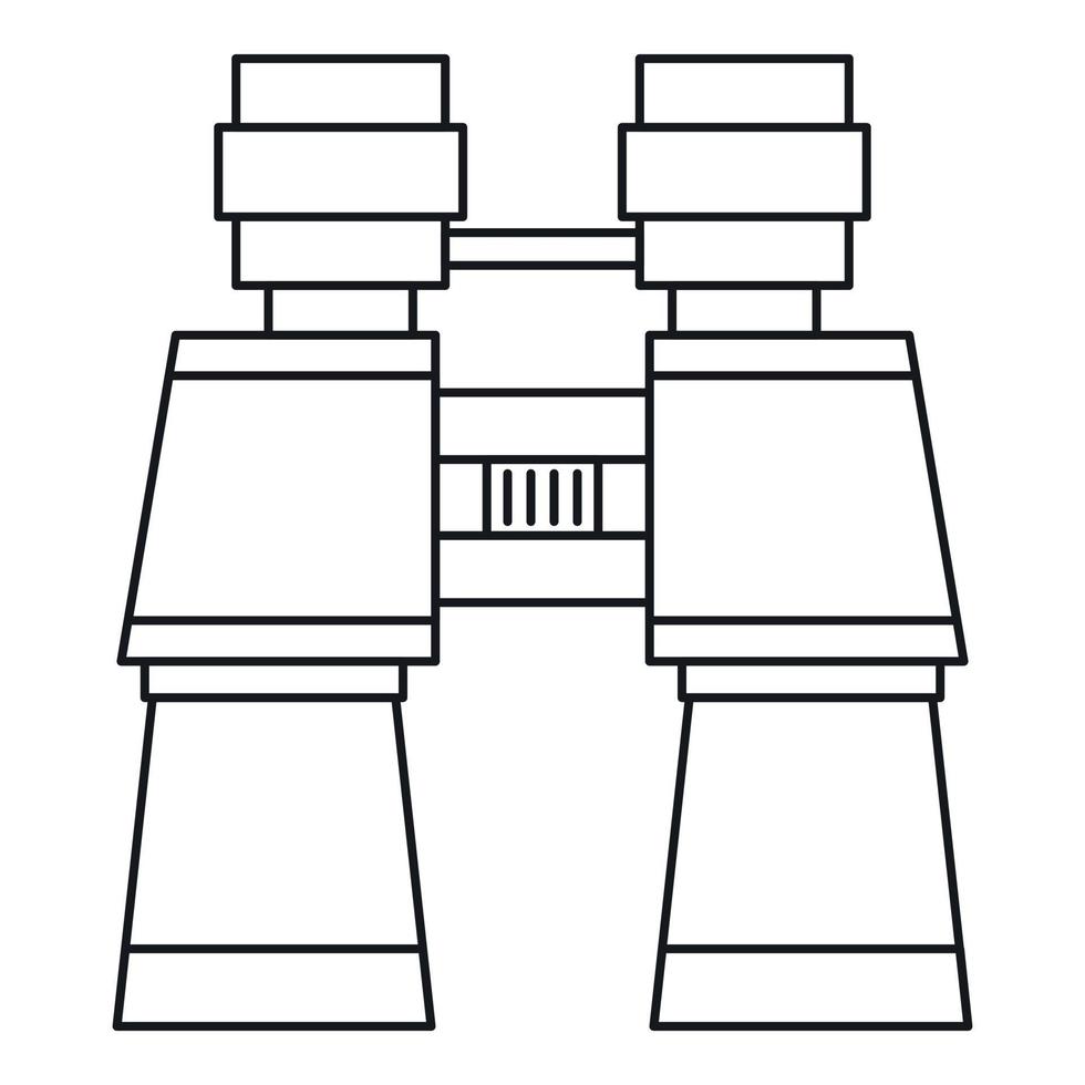 Binoculars icon, outline style vector